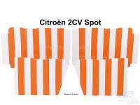 citroen 2cv panneaux porte panneau spot raye orange blanc P18867 - Photo 1