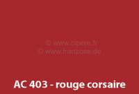 Peugeot - peinture 1000ml, / AC 403 / 7/67-2/70 Rouge Corsaire, ajouter le durcisseur 20438 (2 x pei