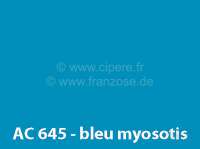 Peugeot - peinture 1000ml, / GNI / AC 645 / 9/76-9/79 Bleu Myosotis, ajouter le durcisseur 20438 (2 