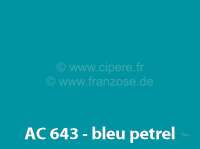 Citroen-2CV - peinture 1000ml, / GNN / AC 643 / 9/74-9/76 Bleu Petrel, ajouter un durcisseur 20438 (mél