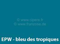 Citroen-2CV - peinture en bombe 400ml / EPW / GNW Bleu des Tropiques; 9/84 - 9/85; conservation: 6 mois 
