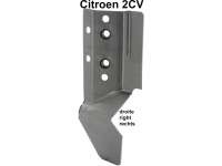 Citroen-2CV - tôle de fixation de charnière inférieure de porte avant droite, Citroën 2CV, AK. Made 