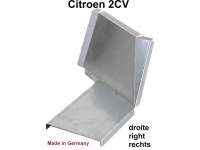 Citroen-2CV - caisson sous la banquette arrière, Citroën 2CV, tôle de réparation du coin droit sous 