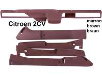 Citroen-2CV - bandeau garniture sur tableau de bord et bandeaux de portes, Citroën 2CV6, ensemble 5 pi