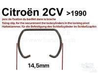 Citroen-2CV - barillet de serrure, jonc de fixation du barillet dans la broche, Citroën 2cv