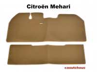 citroen 2cv tapis caoutchouc beige mehari 011968 a 121987 garniture souple lavant P18912 - Photo 1