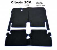 citroen 2cv tapis sol 121967 a 1990 moquette velours noir un liseret P18286 - Photo 1