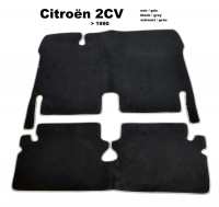 citroen 2cv tapis sol 121967 a 1990 moquette velours noir un liseret P18287 - Photo 1