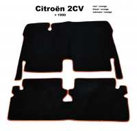 citroen 2cv tapis sol 121967 a 1990 moquette velours noir un liseret P18294 - Photo 1