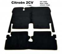citroen 2cv tapis sol 121967 a 1990 moquette velours noir un liseret P18296 - Photo 1