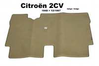 citroen 2cv tapis sol 1948 a 121967 moquette velours beige un liseret P18917 - Photo 1
