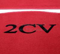 Citroen-2CV - tapis de sol, Citroën 2cv, moquette rouge grenat, avant + arrière + coffre (3pces), pour