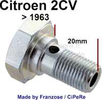 Citroen-2CV - fixation de tube de frein au cylindre de roue, 2CV jusque 1963  longueur: 20mm. Extra qual