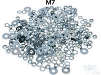 Citroen-2CV - écrous et rondelles 7mm (100 écrous + 100 rondelles grower + 50 rondelles simples + 50 r