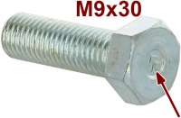 Citroen-2CV - vis M9x30, Citroën, boulon galvanisé à tête hexagonale clé de 14 avec les doubles che