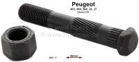 Peugeot - vis de chapeau de bielle, Peugeot 403, 404, 504, boulon 9,25x100, moteurs 1,4/1,5/1,6/1,6i