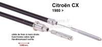 Sonstige-Citroen - câble de frein à main, Citroën CX après 1980, droite, 1400mm, n° d'origine 95492971