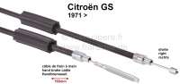 Sonstige-Citroen - câble de frein à main, Citroën GS après 1971, gauche, longueur 765mm, n° d'origine 42