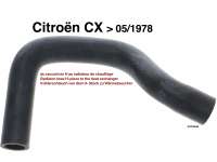 Sonstige-Citroen - durite de refroidissement, Citroen CX jusque 05.1978, du raccord en H au radiateur de chau