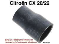 Sonstige-Citroen - durite de refroidissement, Citroen CX 20/22, raccord court, réducteur sous la pompe à ea
