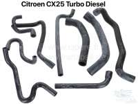 Sonstige-Citroen - durites de refroidissement, Citroën CX25TD turbo diesel, kit toutes durites de radiateur 