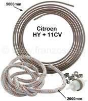 Citroen-DS-11CV-HY - réservoir d'essence, Citroën DS et HY, kit tube, durites et colliers pour raccordement d