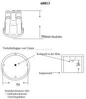 Peugeot - tête d'allumeur Ducellier, Citroën Traction 15cv - 15/6, sorties horizontales, brancheme