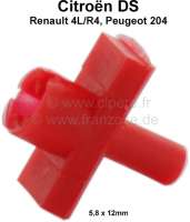 agrafe pour baguette, Renault 4L, R5, R16, largeur 9mm, longueur 18mm,  diamètre d'emboîtement 6mm, l'unité