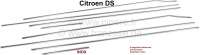Citroen-DS-11CV-HY - jeu de baguettes fines, Citroën DS Pallas, 8 baguettes inférieures comme d'origine, en I