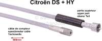 Citroen-DS-11CV-HY - câble de compteur, Citroën DS, HY, partie sup., côté compteur, longueur 600mm, n° d'o