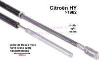 Alle - câble de frein à main, Citroën HY jusque 1962, droite, long. 2280,0mm, avec graisseur, 