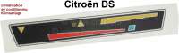 Citroen-DS-11CV-HY - autocollant pour le réglage de climatisation, Citroën DS