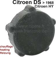 Citroen-2CV - caoutchouc sur bouton de réglage du chauffage, ID19 et DS sauf modèles Pallas, jusque 19