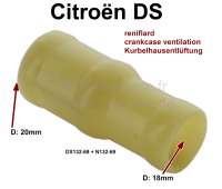 Citroen-DS-11CV-HY - reniflard, Citroën DS, raccord plastique de la durite de dépressurisation entre le carte