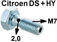 Renault - vis creuse de banjo fixation du tube d'huile au bloc moteur, Citroën DS et HY, perçage l