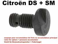 citroen ds 11cv hy circuit hydraulique soupape accumulateur frein principal a visser permettant remplacer P34661 - Photo 1