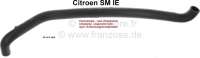 Citroen-DS-11CV-HY - durite de radiateur, Citroën SM Ié (injection), durite transversale vers vase d'expansio