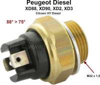 Peugeot - interrupteur thermostatique - sonde d'eau, Peugeot 504, 505, 604 diesel, moteurs XD88,XD90