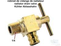 Renault - robinet de vidange de radiateur, refabrication en alliage, filetage 14x1,5mm