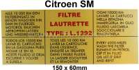 Citroen-DS-11CV-HY - autocollant de filtre à air Lautrette, Citroën SM
