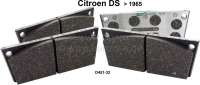 Citroen-DS-11CV-HY - plaquettes de frein, Citroën DS jusque 1965, refabrication de bonne qualité