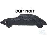 Citroen-2CV - habillage de montant milieu, Citroën DS, la paire (G + D), matériau : cuir noir