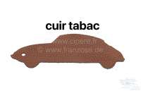 Citroen-2CV - habillage de montant milieu, Citroën DS, la paire (G + D), matériau : cuir brun tabac - 