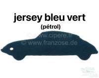 Citroen-DS-11CV-HY - appuie-tête large, DS, jersey velours bleu-vert pétrole