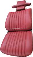 Citroen-DS-11CV-HY - intérieur cuir complet, rouge, Citroën DS, sièges avant et arrière, panneaux de porte,