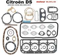 Peugeot - pochette moteur, Citroën DS20 moteurs DV3-DY3 ; ID19B, ID20, ID20F moteurs DV2, DY2 ; DS2