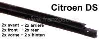 Citroen-2CV - lèche-vitre intérieur, Citroën DS, jeu de 4 joints avec feutrine pour les glaces de por