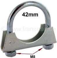Peugeot - collier d'échappement pour diam. 42mm, filetage M8