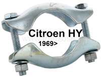 Citroen-DS-11CV-HY - collier entre tubulure et descente d'échappement, Citroën HY après 1969, entre tubulure