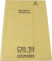 Citroen-2CV - notice d'emploi en allemand : Betriebsanleitung DS 19 Mechanik, 63/64, 18 pages, repro en 